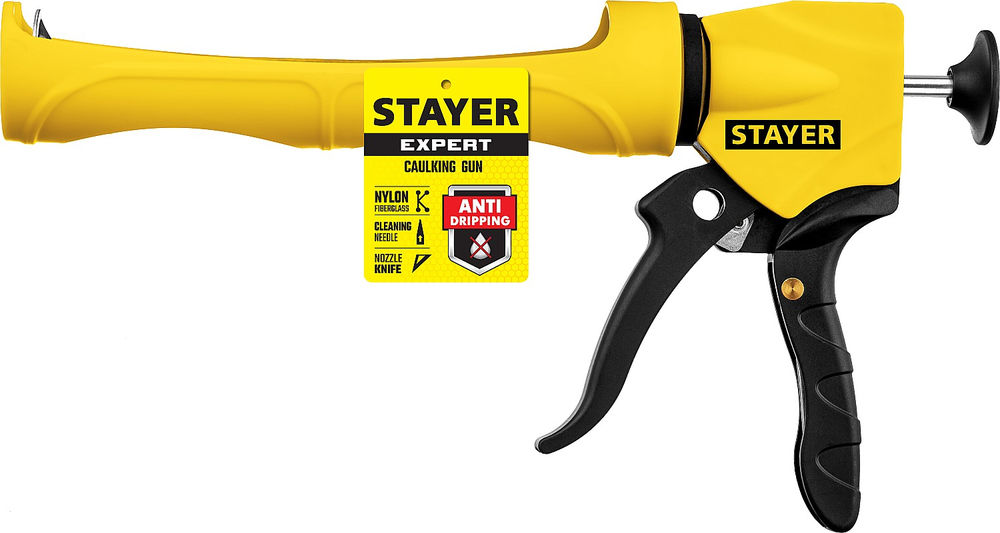 Пистолет для герметика 310 мл, антикапельная система, легкий скелетный поворотный STAYER 06690
