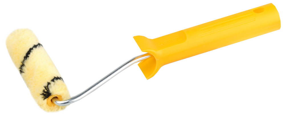 Валик мини-валик малярный в сборе DUALON, 15 х 110 мм, бюгель 6 мм, ворс 7 мм, полиакрил, все виды ЛКМ STAYER 03-05812-11