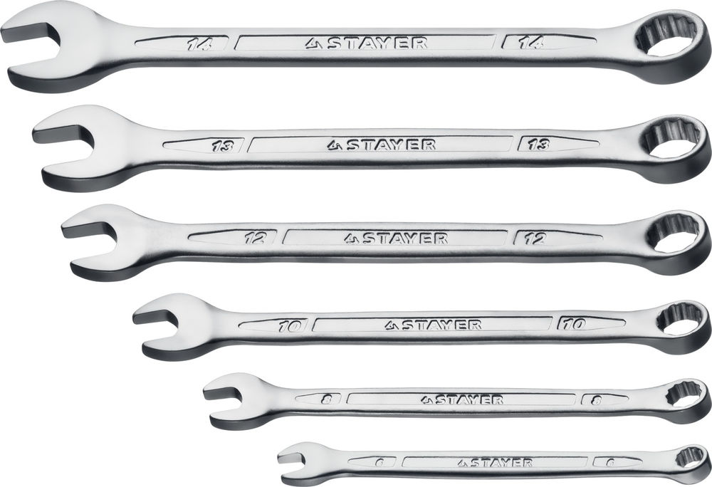 Набор комбинированных гаечных ключей 6 шт, 6 - 14 мм HERCULES Professional STAYER 27085-H6