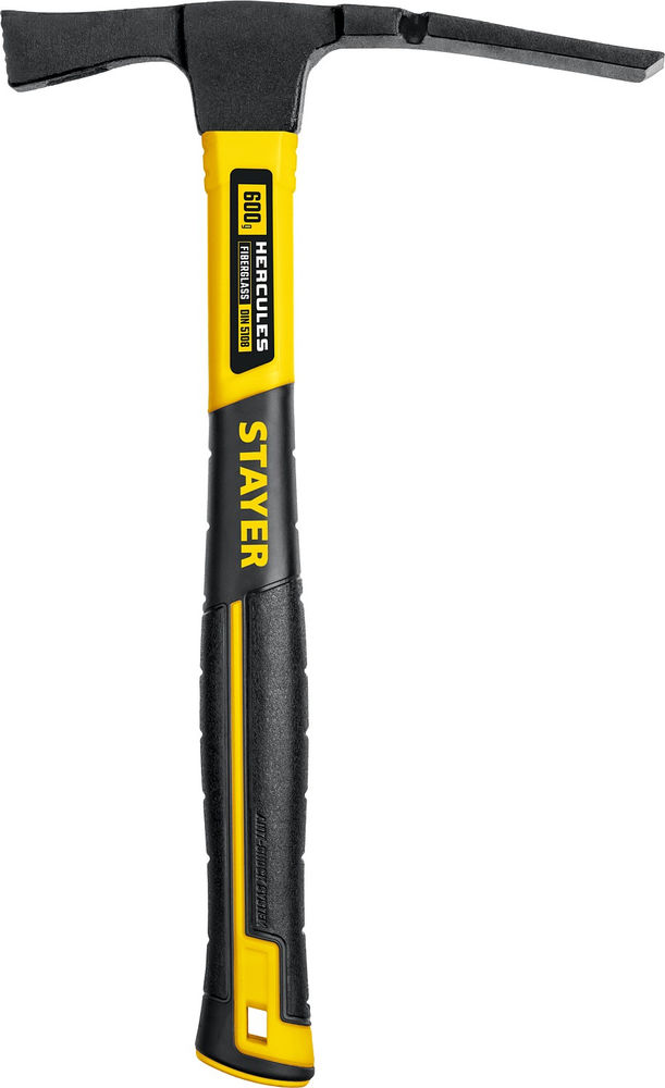Молоток каменщика Hercules, 600 г, с фиберглассовой рукояткой STAYER Professional 20161_z01