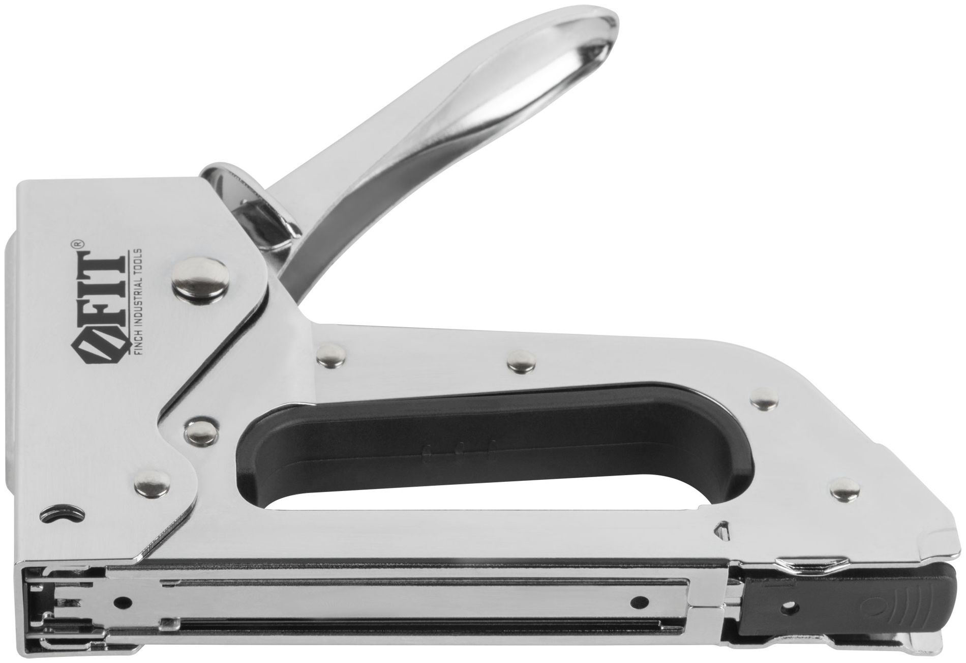 Степлер для узких скоб тип 53 6-10 мм, рессорный механизм, металлический корпус (32110)