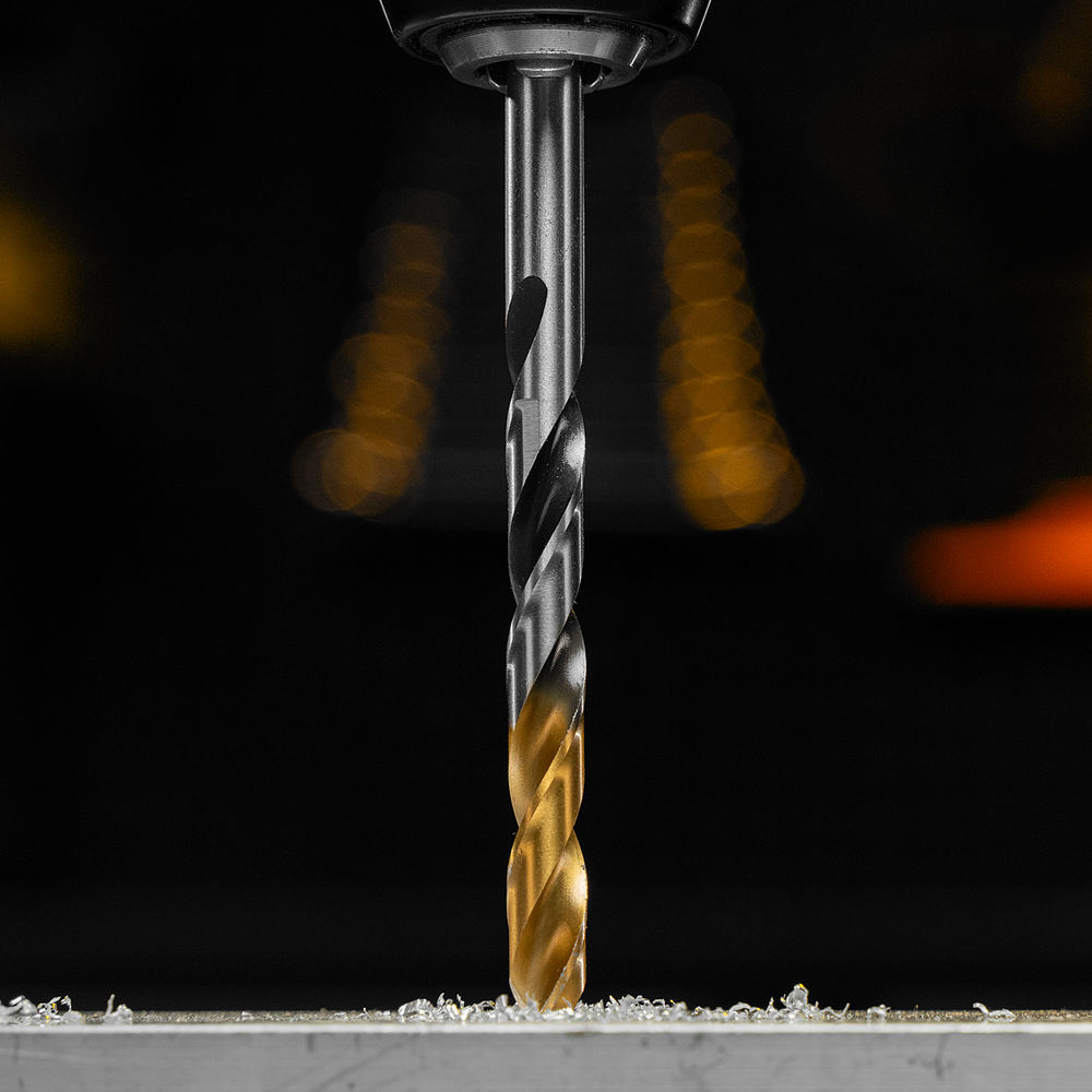 Сверло спиральное по металлу 8,5 x 117мм, Р6М5, Golden Tip, многогранная заточка Denzel (718283)