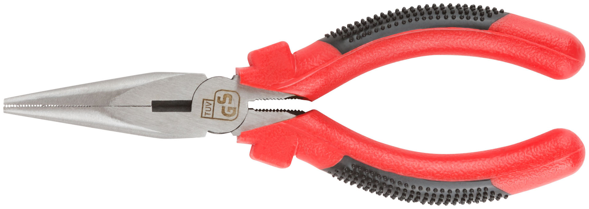 Тонконосы Стандарт, красно-черные пластиковые ручки, полированная сталь 165 мм (48265)