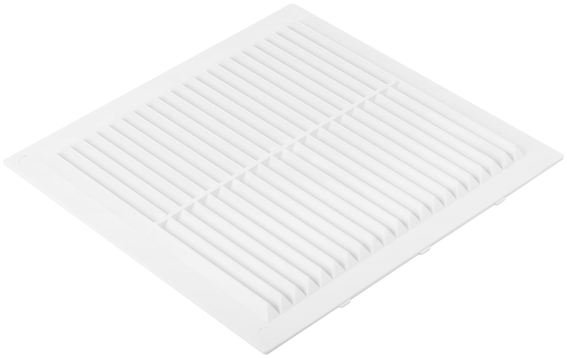 Вентиляционная решетка, пластиковая, 194 х 194 мм, с сеткой (75031)