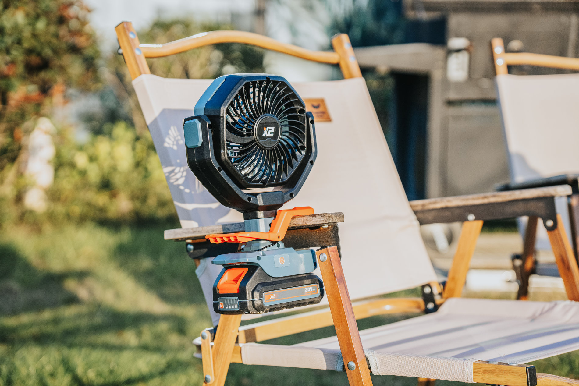 Вентилятор аккумуляторный, без АКБ и ЗУ X2 20В