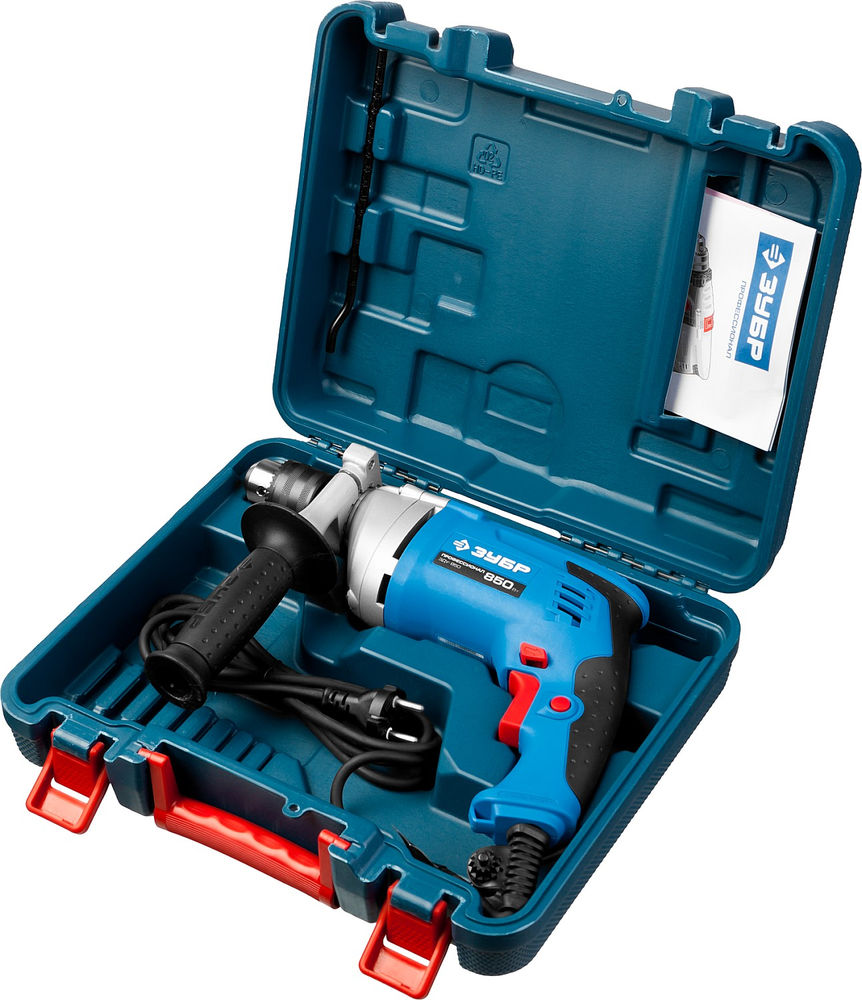 Дрель ударная 850 Вт 13 мм мет. корпус кейс Профессионал ЗУБР ЗДУ-850 ЭРМКМ2