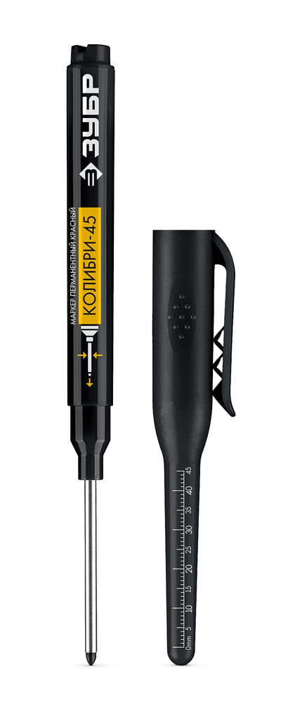 Перманентный маркер для отверстий Колибри-45 черный, наконечник L 45 мм, 3 мм ЗУБР 06339-2