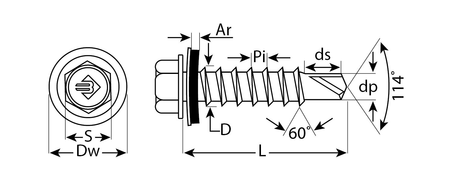 ЗУБР СКМ 6002, 19 х 5.5 мм, зелёный лист, 500 шт (2,53 кг.), кровельный саморез, Профессионал (4-300315-55-019-6002)
