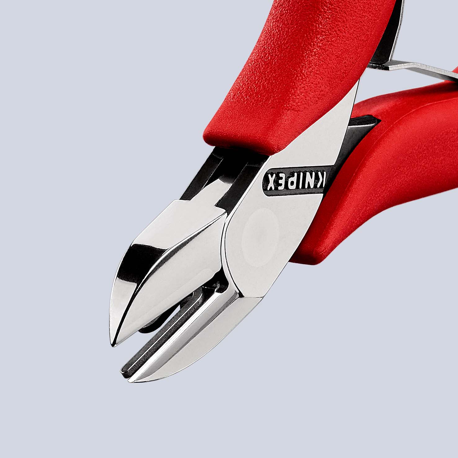 Бокорезы для электроники, округлая головка, зажим для проволоки, 115 мм, обливные ручки (KN-7711115)