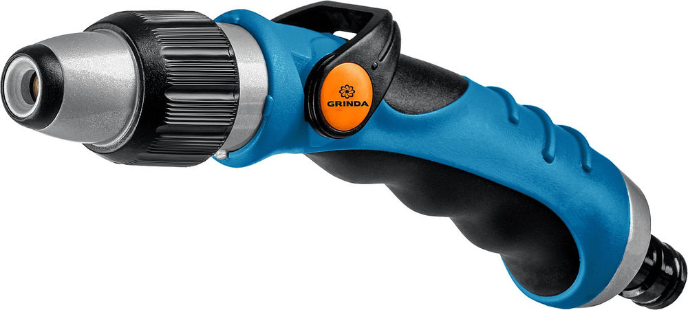 Поливочный пистолет XM-R, плавная регулировка напора, металлический с TPR, PROLine GRINDA 429151