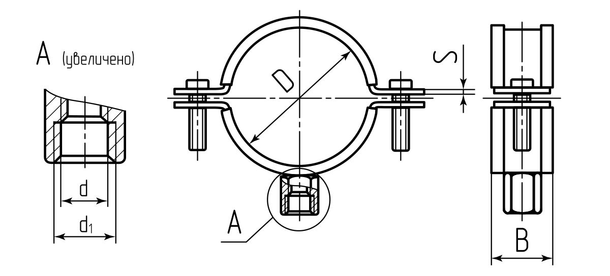 Хомут трубный ТХ (INOX) 6 (Fortisflex) (82160)