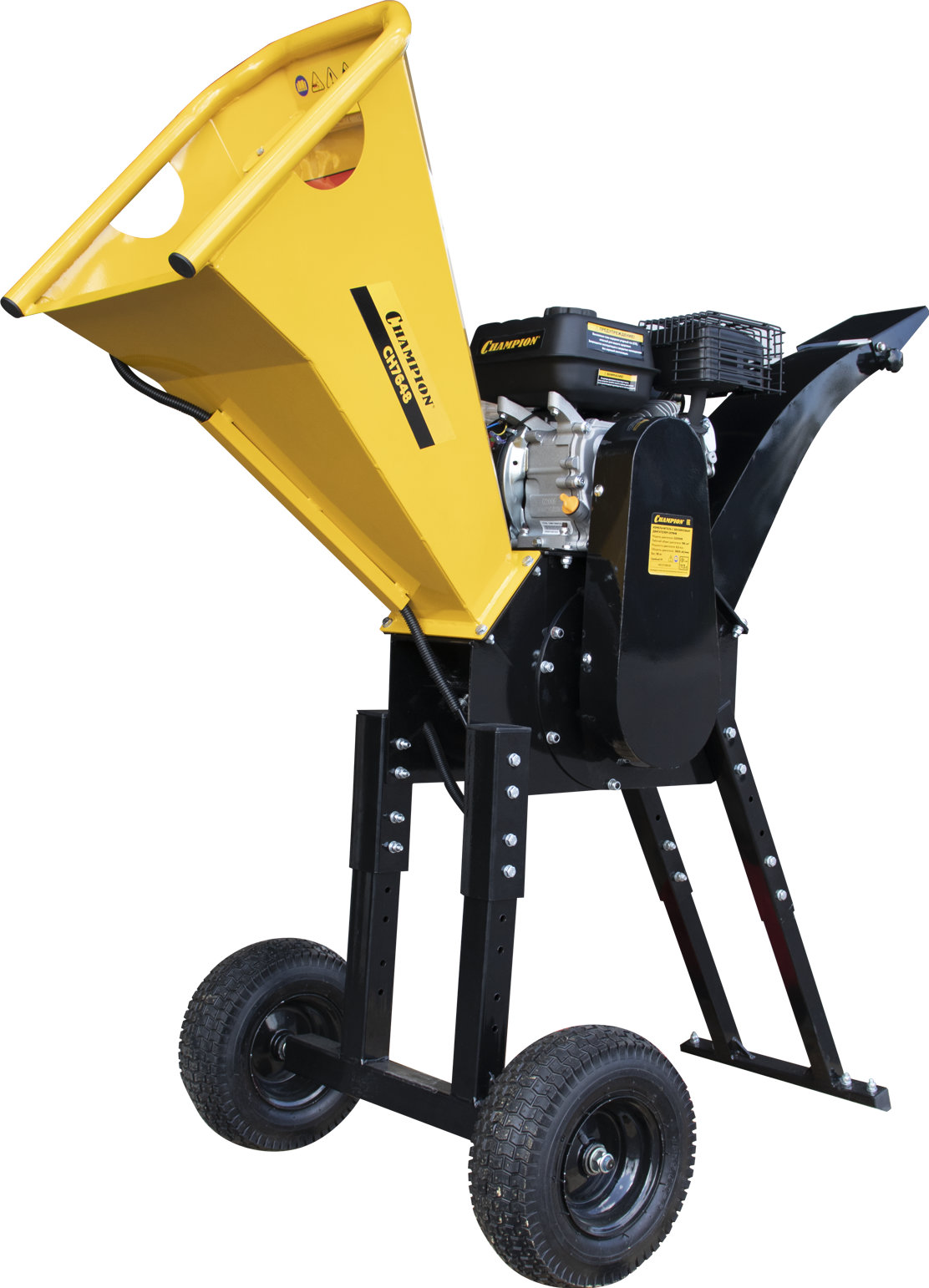 Измельчитель бензиновый PRO 4,8 кВт 196см? 76мм 95кг колеса CHAMPION CH7648