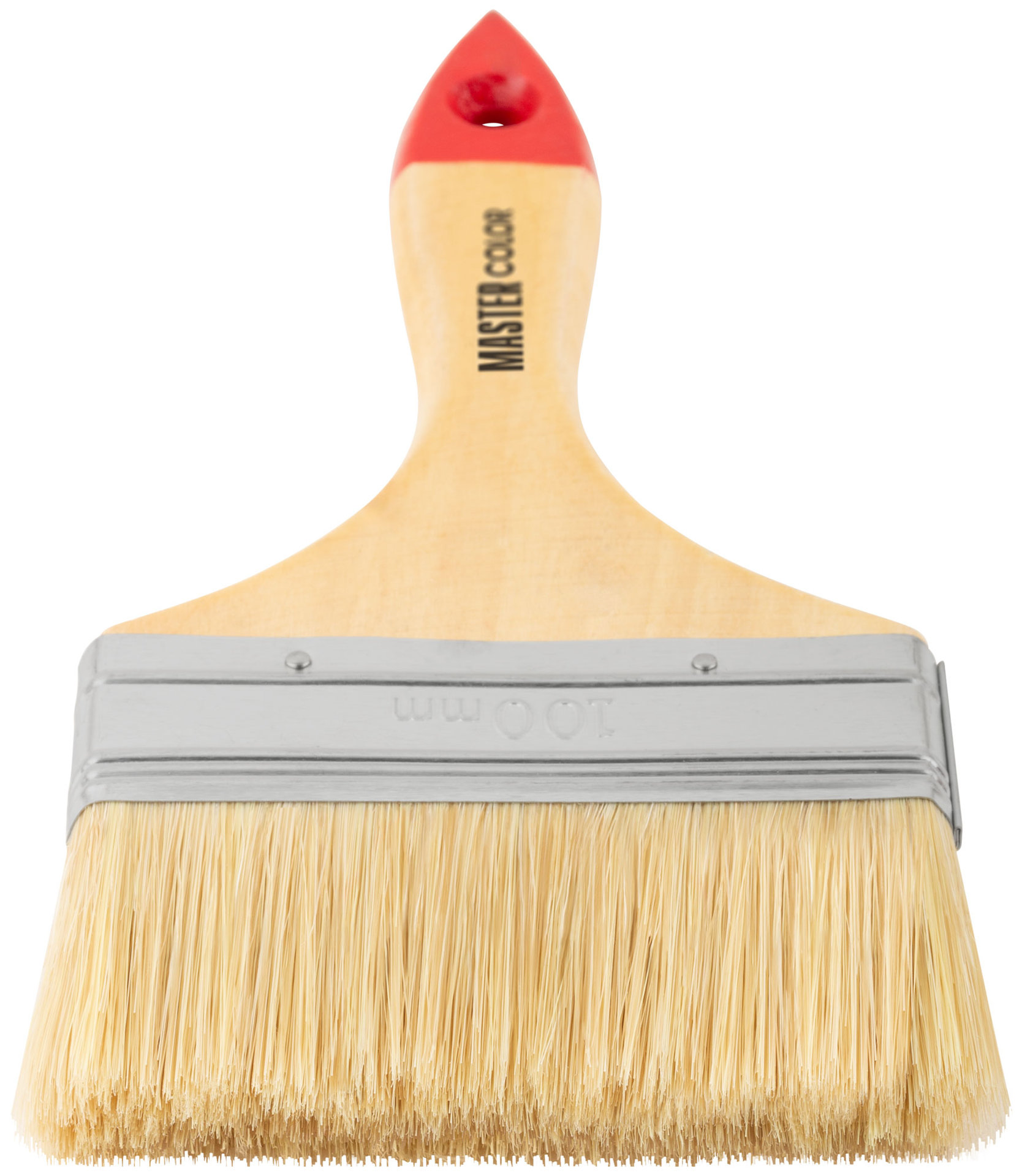 Кисть флейцевая, натур. щетина, 55% топс, лакиров.ручка, ширина 100 мм (30-0016)