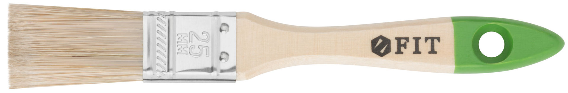 Кисть флейцевая Микс, смешанная натуральная и искусственная щетина, деревянная ручка 1 (25 мм) (01193)