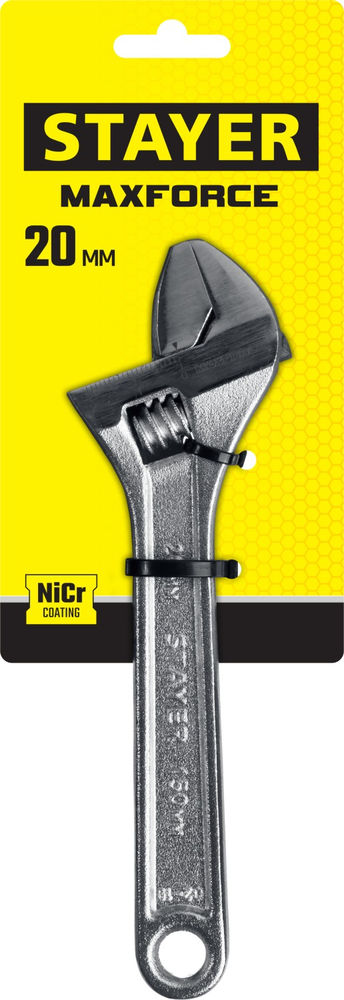 Ключ разводной MAXFORCE, 150/20 мм (2725-15) STAYER