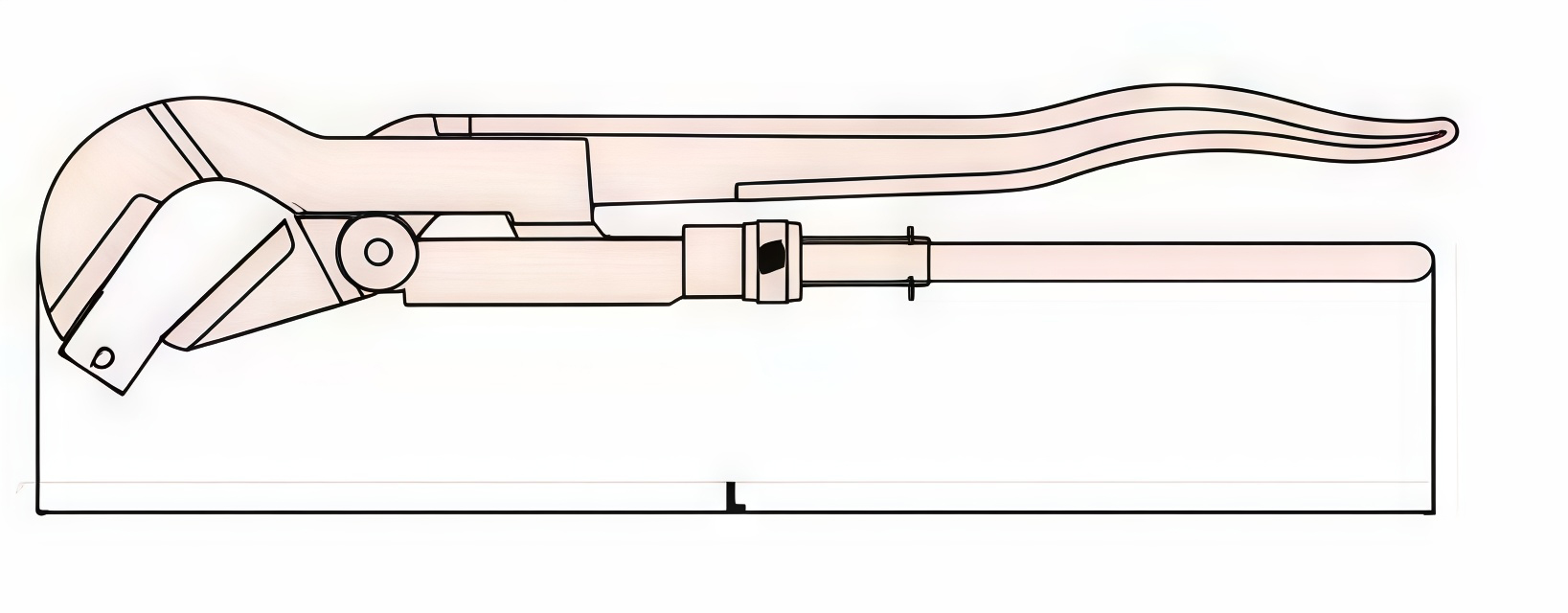 Ключ трубный шведский45° (50) искробезопасный сплав AlCu 128-1004, HORTZ