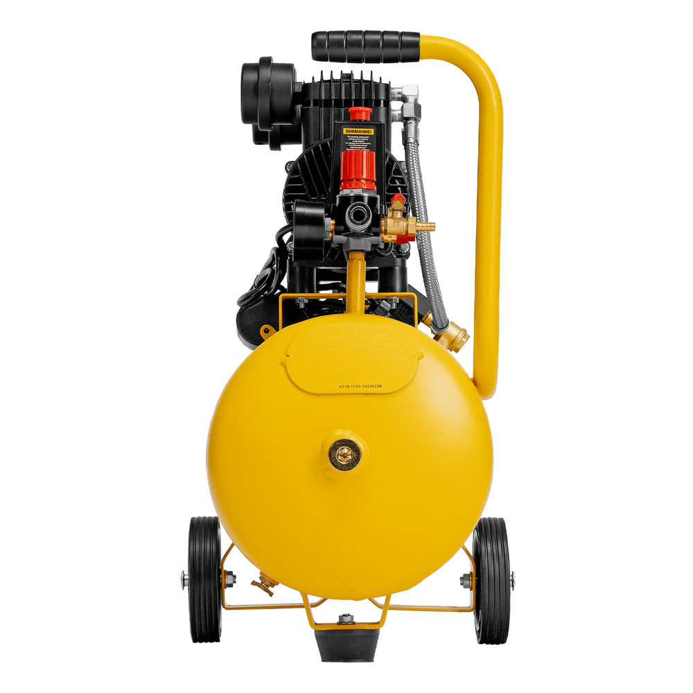 Компрессор безмасл. малошумный DLP-950/24, 950Вт,24 л, 2850 об/мин, 170 л/мин Denzel (58142)