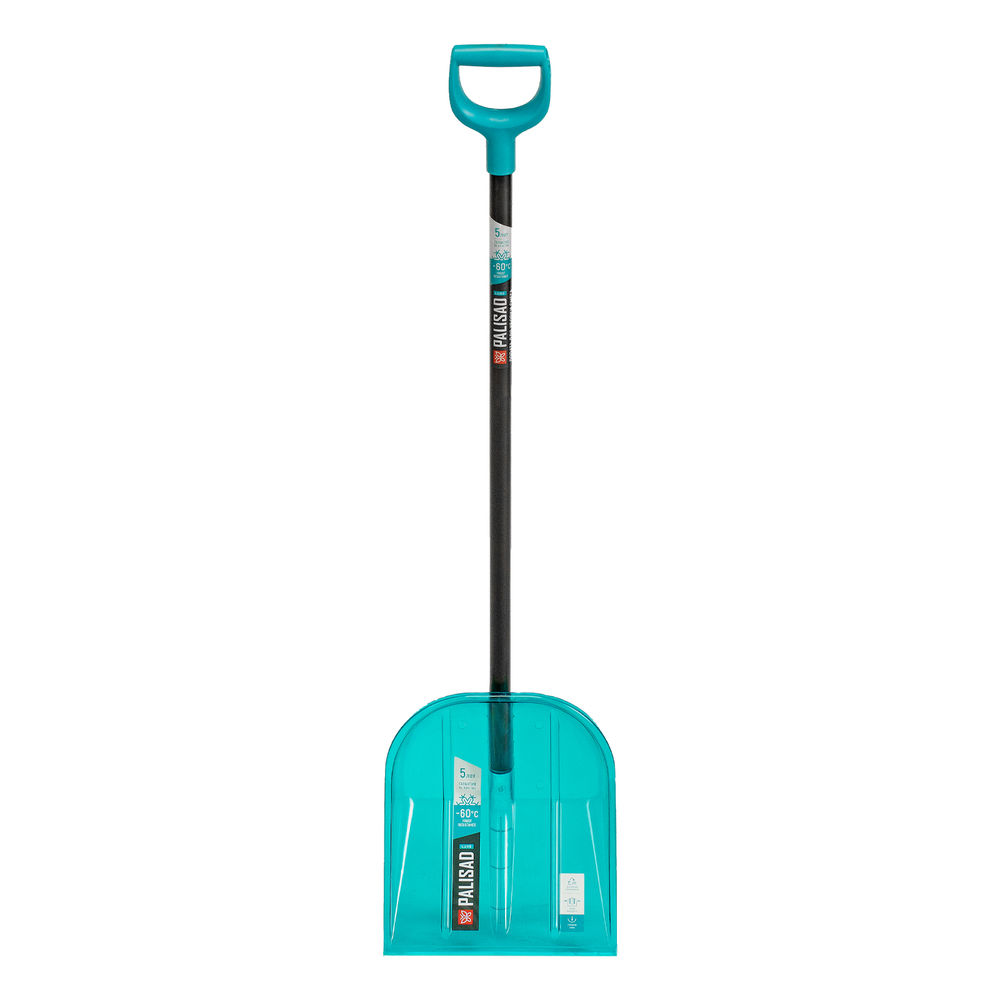 Лопата для уборки снега поликарбонат, 340х385х1340 мм, алюминиевый черенок, LUXE Palisad (61691)