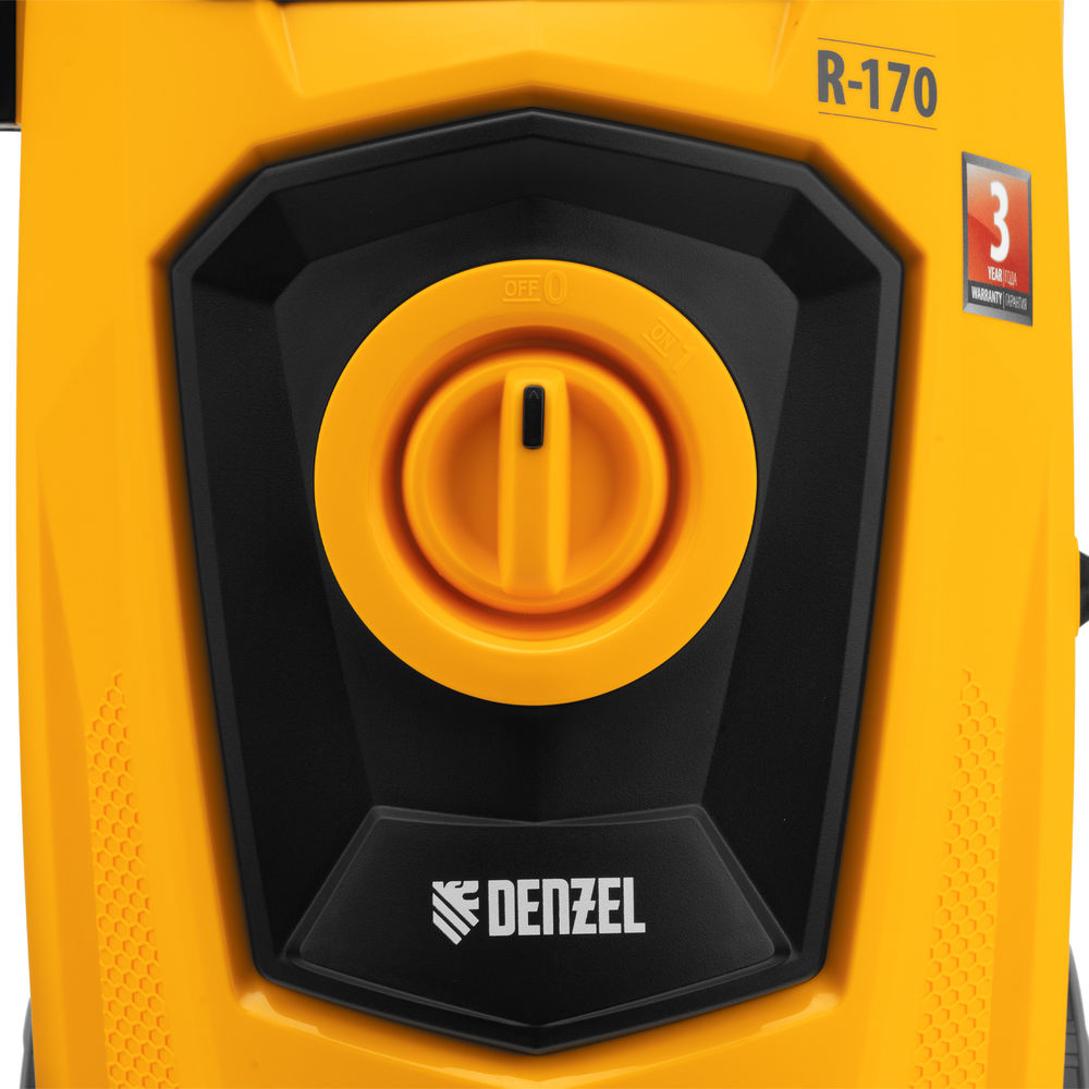 Моечная машина высокого давления R-170, 2000 Вт, 170 бар, 360 л/ч, колесная Denzel (58228)