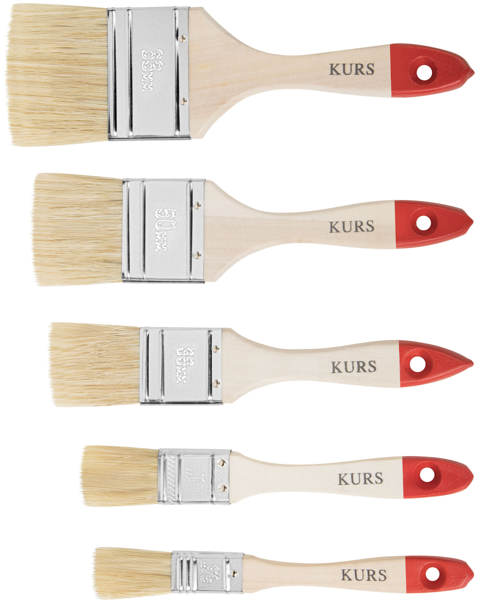 Набор кистей Оптима 5 шт. (19, 25, 38, 50, 63 мм)