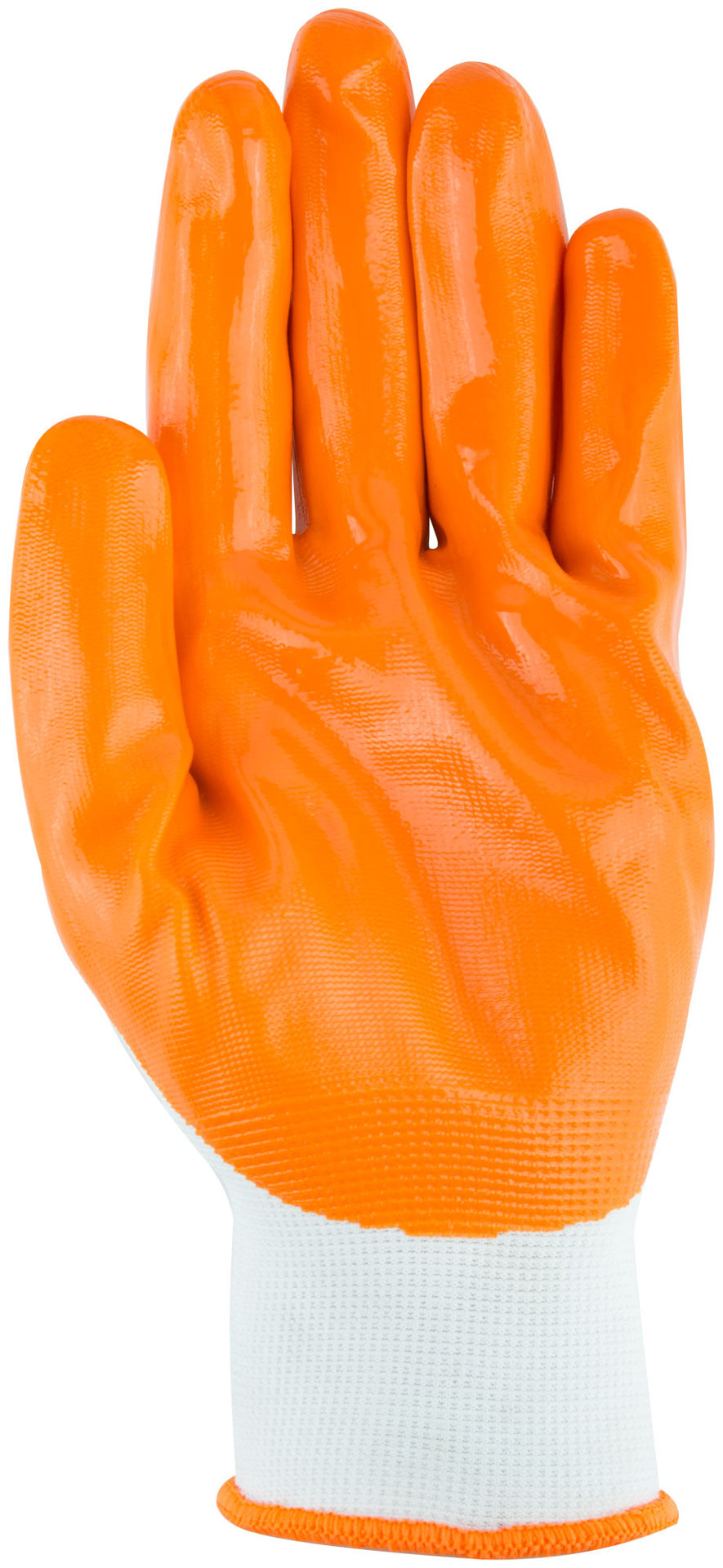 Перчатки белые, полиэстер с обливкой из нитрила (кислото-щелочно стойкие; водоотталкивающие), р-р ХL/10 (30-4009)