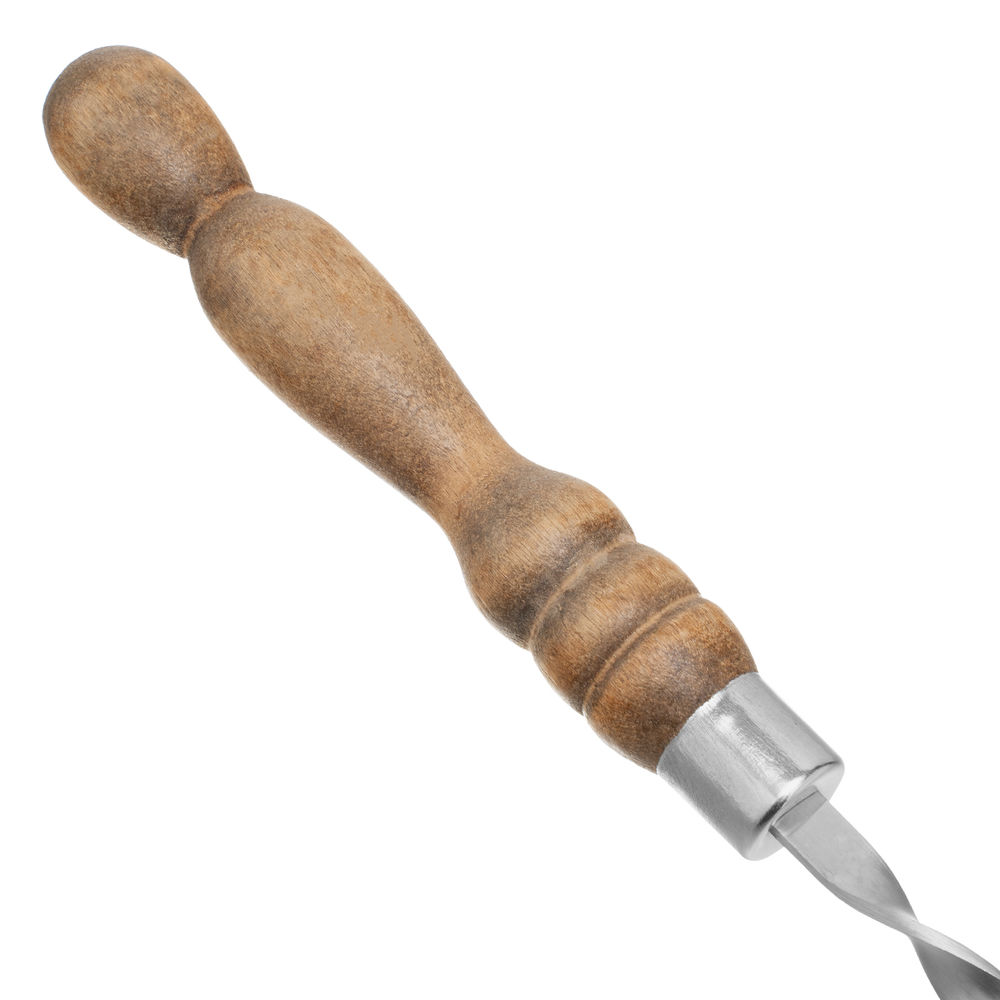 Шампур плоский, 650х10х2,5 мм, с деревянной рукояткой, нерж. сталь, Camping// Palisad (69751)