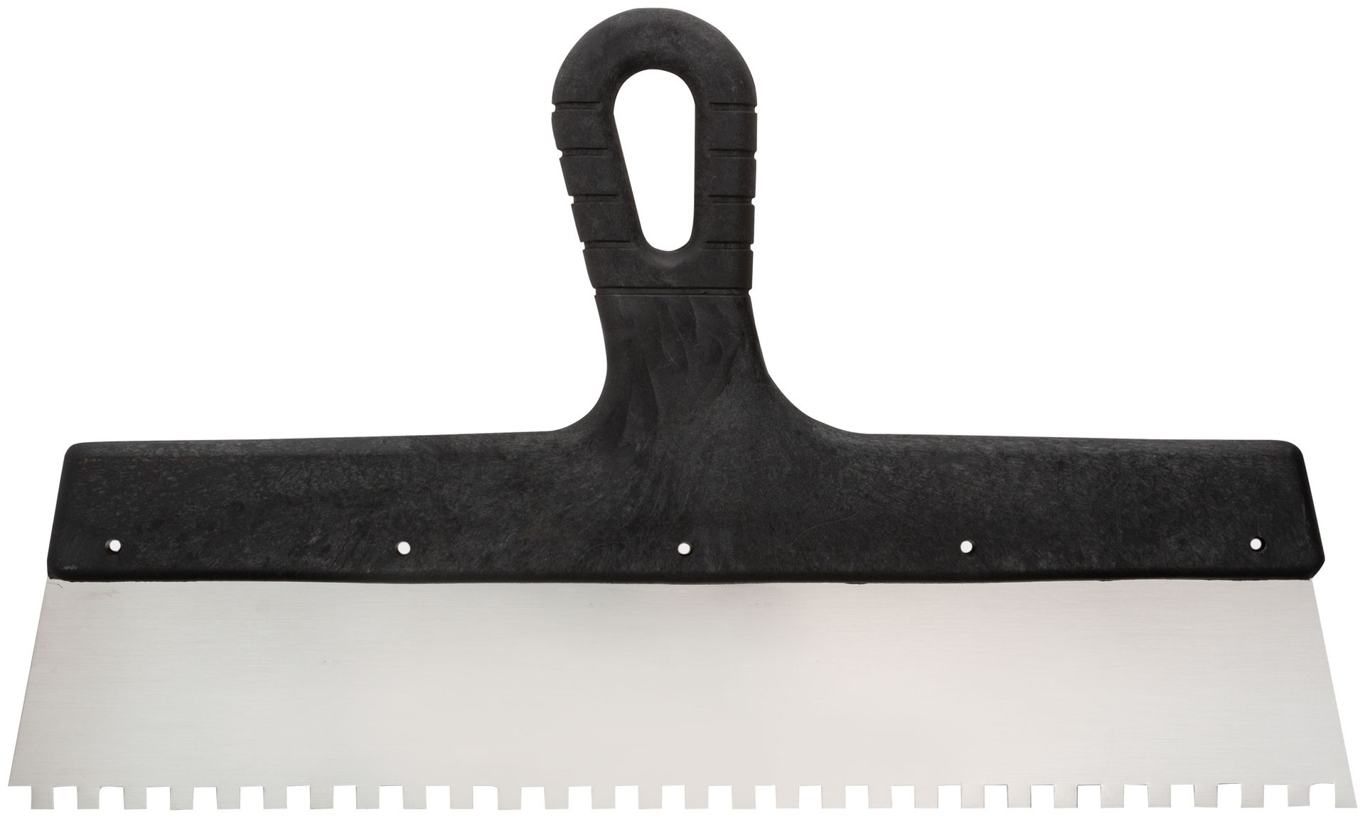 Шпатель зубчатый, 6х6 мм, нержавеющая сталь, пластиковая ручка, 350 мм (30-2356)