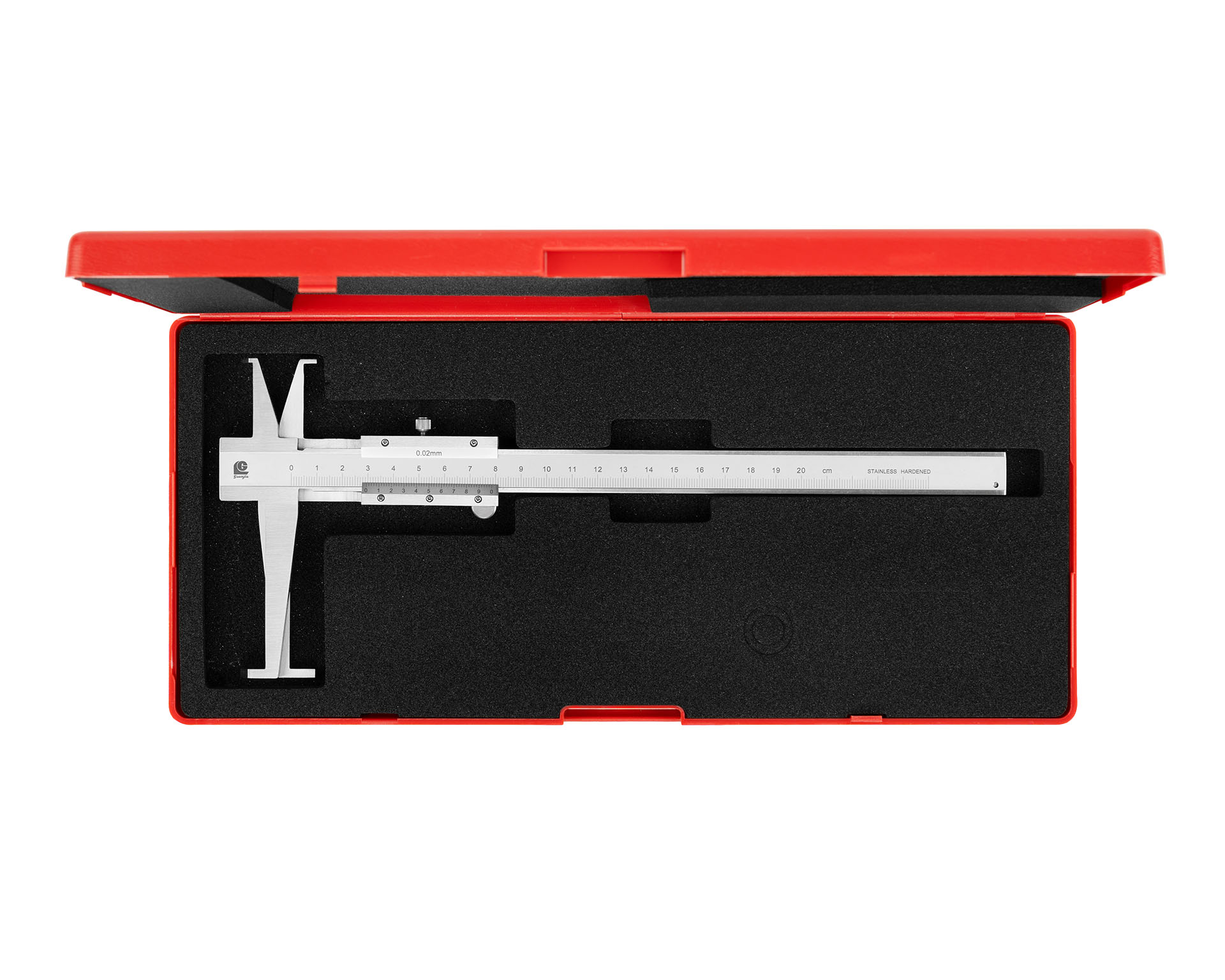 Штангенциркуль нониусный 10-200/18-200 0,02 для измерения внутр. канавок с лезвийными губками 145-204АК Guanglu