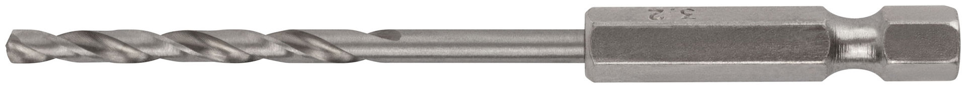 Сверло HSS по металлу,полированное, U-хвостовик под биту, инд.упаковка 3,2 мм (34032)