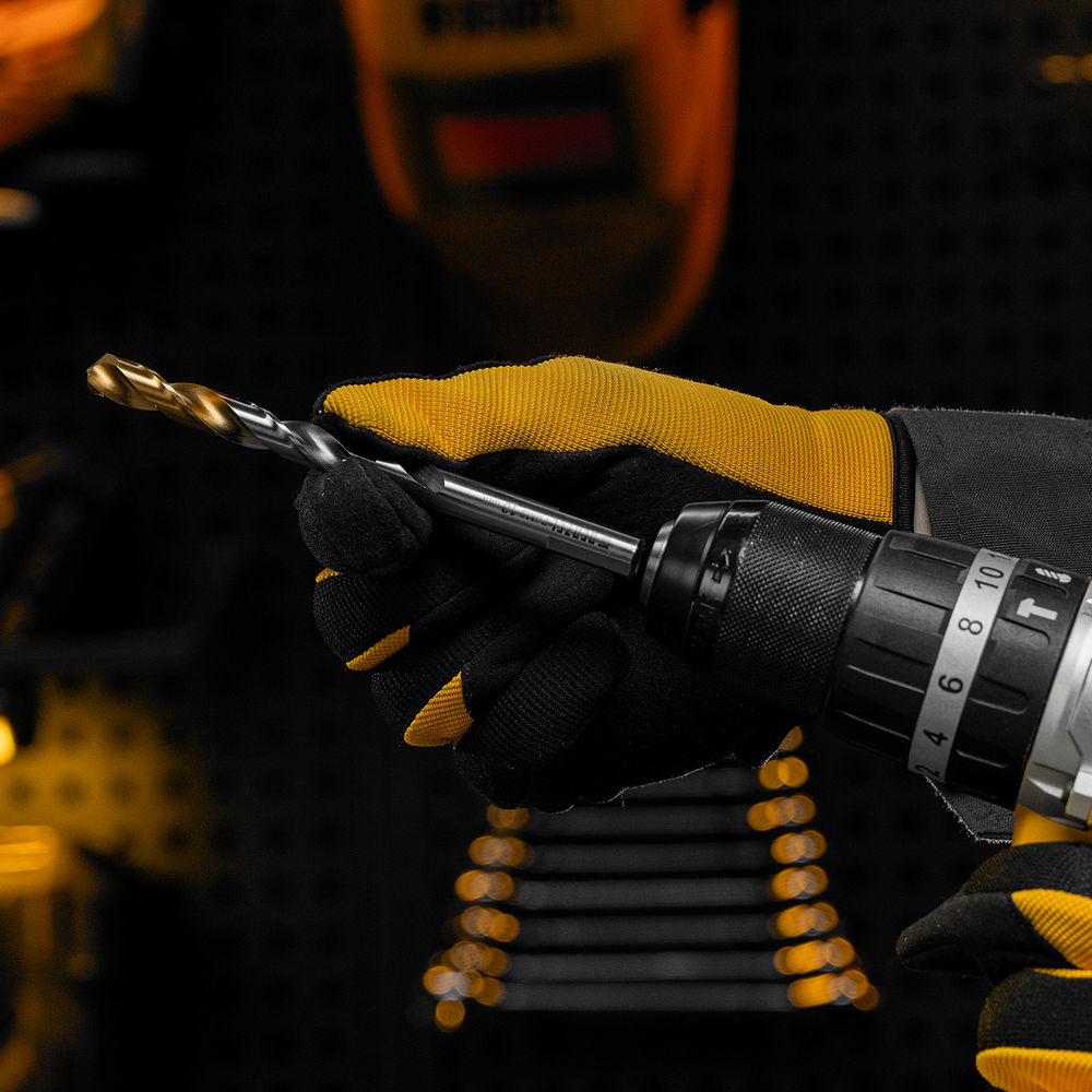 Сверло спиральное по металлу 10 x 133 мм, Р6М5, Golden Tip Denzel (718242)