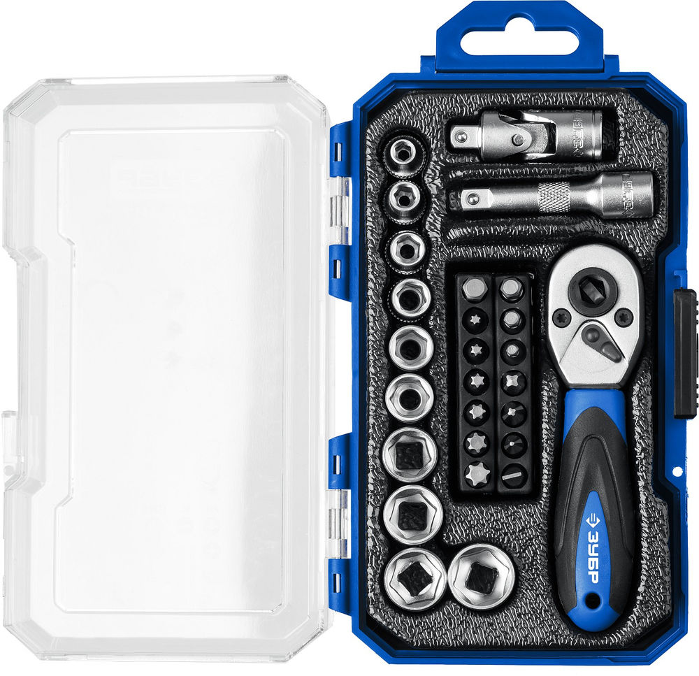 Универсальный набор инструмента 27 предм. Профессионал ЗУБР Компакт-27 27642-H27