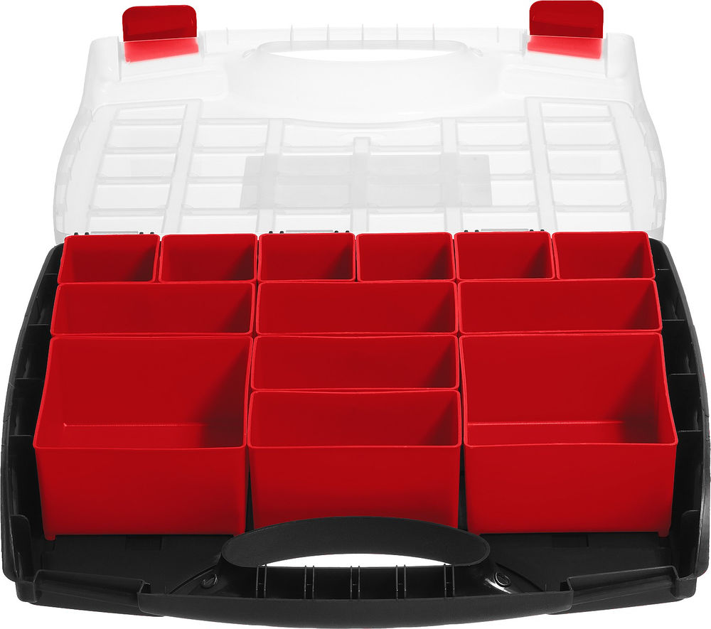 Органайзер 325 х 280 х 60 мм пластиковый с 13 съемными лотками ЗУБР ВОЛГА-13 38034-13