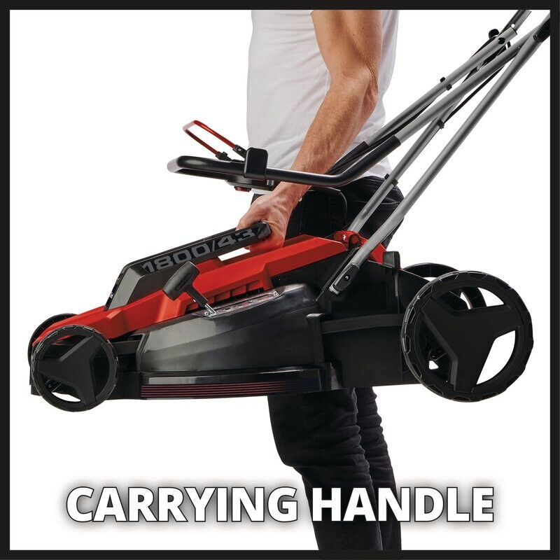 Газонокосилка электрическая Einhell GC-EM 1800/43,1800Вт,43см,20-65мм,6ступеней,50л (3400090)