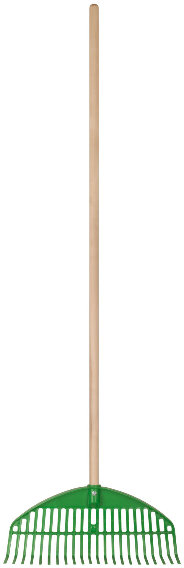 Грабли веерные пластиковые Оазис, 22 зуба, 440 мм, с деревянным черенком (76947)