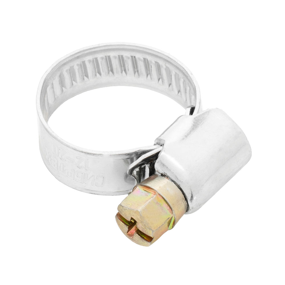 Хомуты металлические, Стандартное болтовое крепление 12-20 мм, 100 штук в упаковке, ширина 9 мм Сибртех (47557)