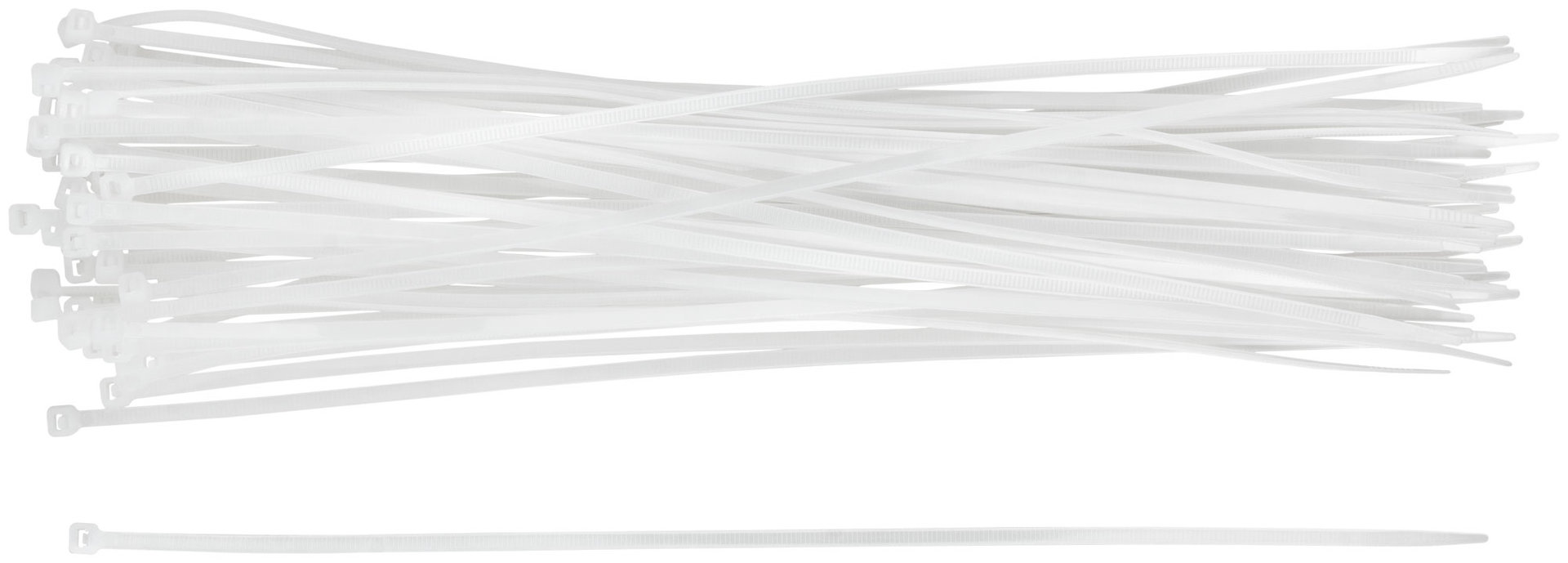Хомуты нейлоновые, белые д/проводов 50 шт., 300x3,6 мм (60423)