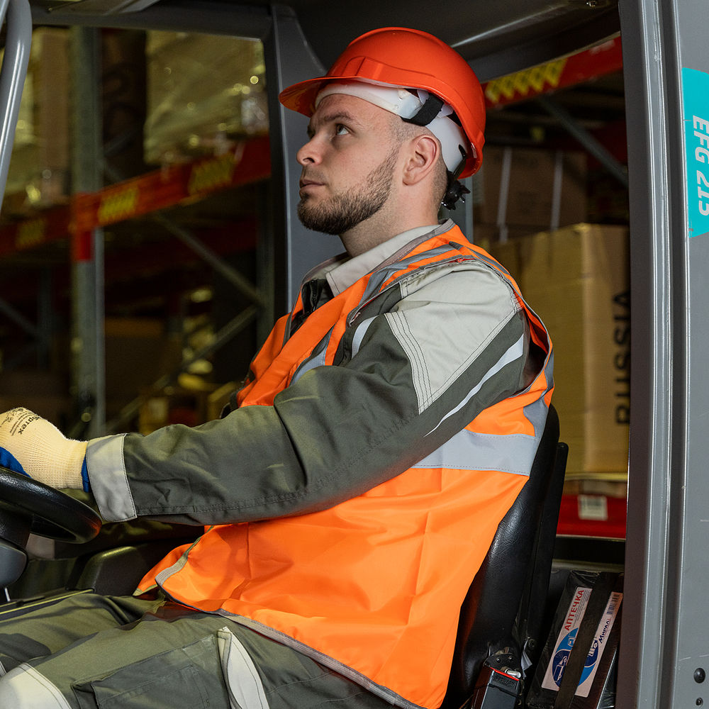 Жилет сигнальный, оранжевый, размер XL Сибртех (89513)