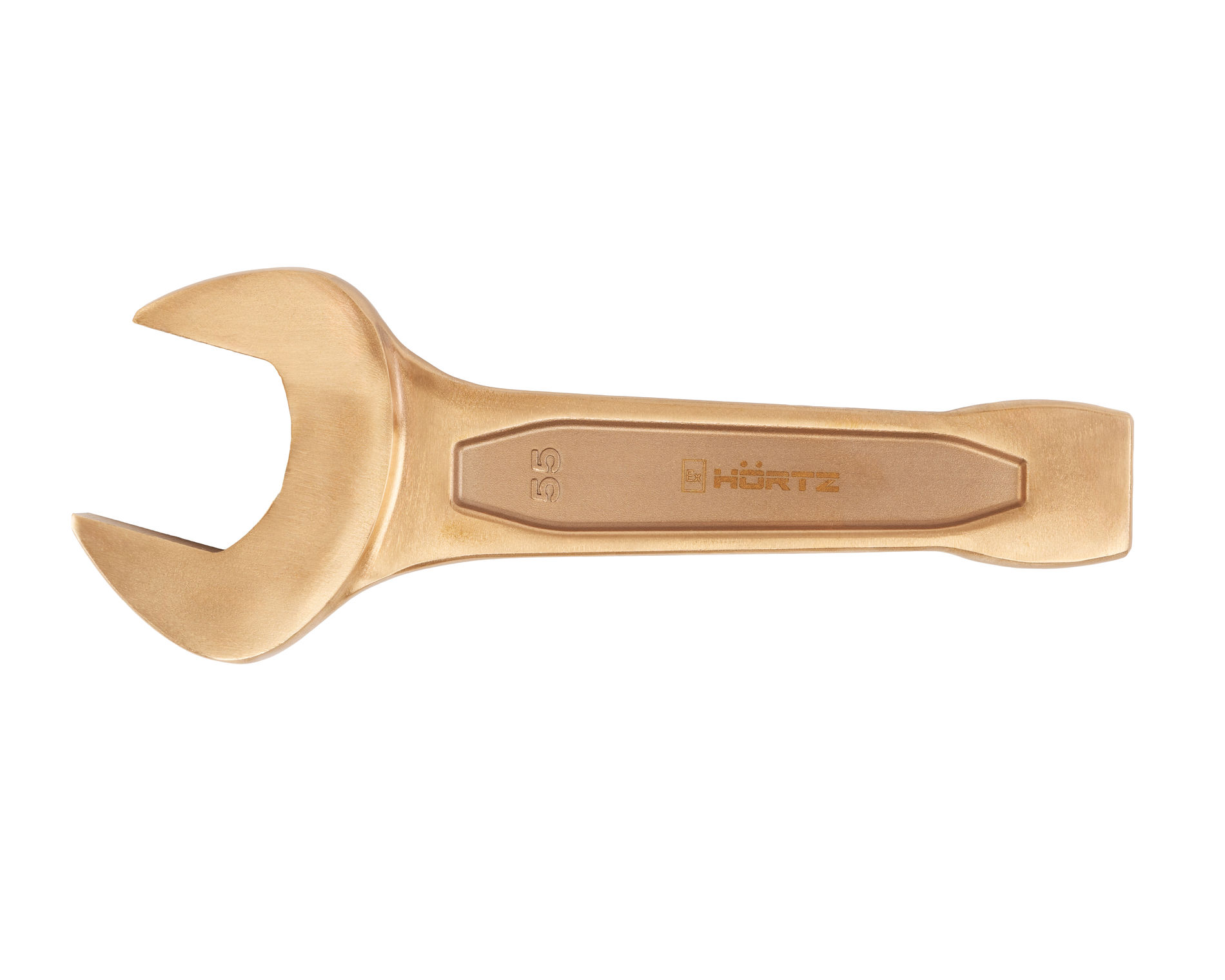 Ключ гаечный рожковый ударный 55 искробезопасный сплав BeCu, HORTZ
