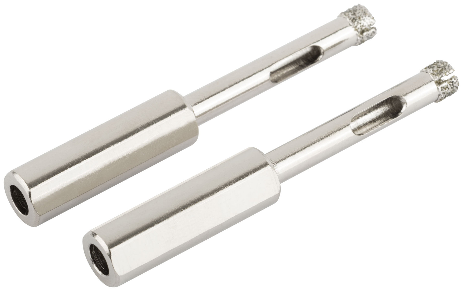 Коронки кольцевые по керамограниту, камню и кафелю алмазные, набор 2 шт., 6х65 мм (16201)