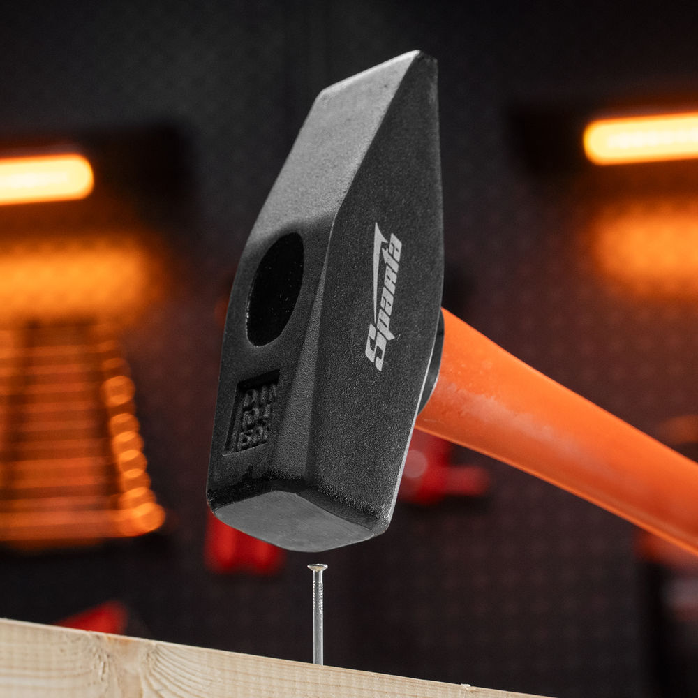 Молоток слесарный, 1500 г, фибергласовая обрезиненная рукоятка Sparta (10381)