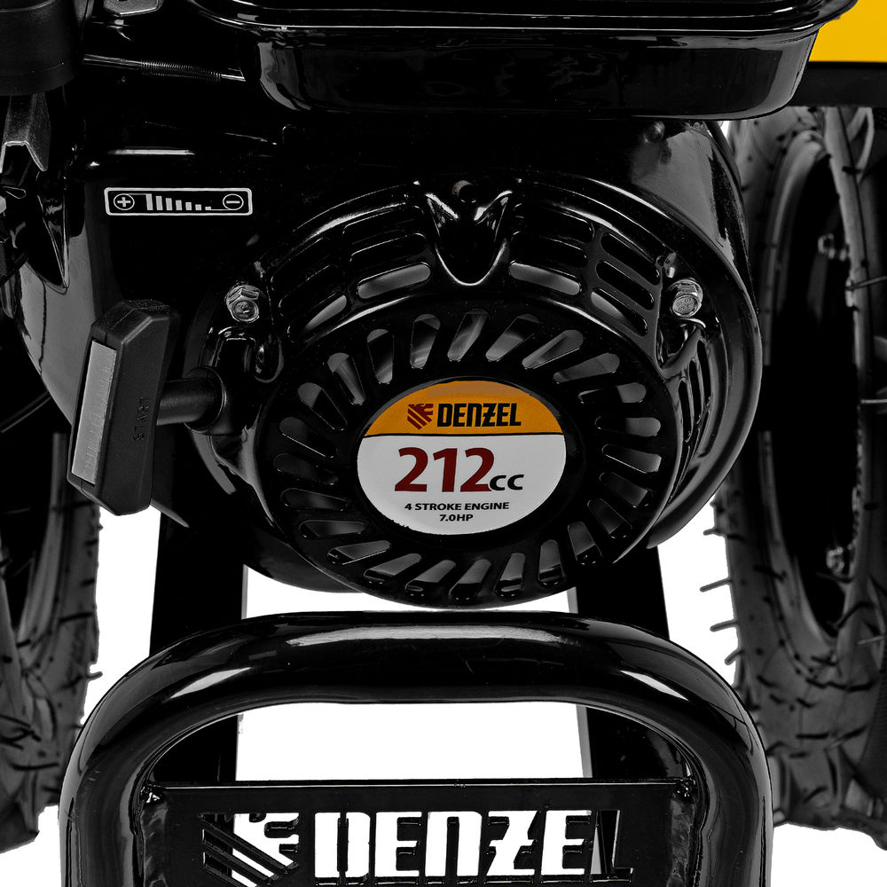 Мотоблок DPT-370X, 7 л.с, дисковое сцепление, ширина 90 см, глубина 35 см, фрез 3 х 4, ВОМ, передачи 3В/1Н Denzel (56406)