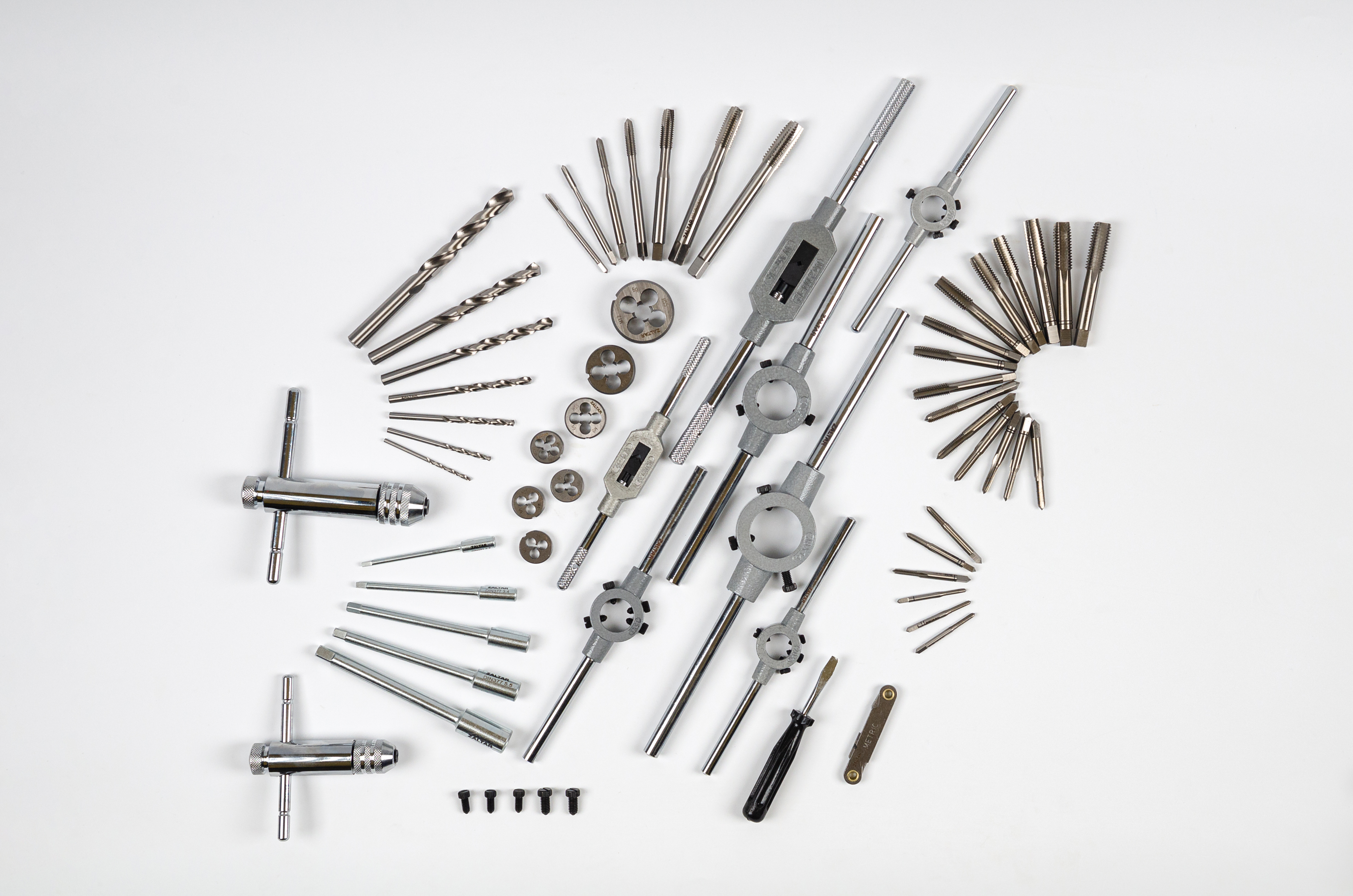 Набор резьбонарезного инструмента KH46S HSS, 58 пр., M3-M4-M5-M6-M8-M10-M12 (ZA-450000)