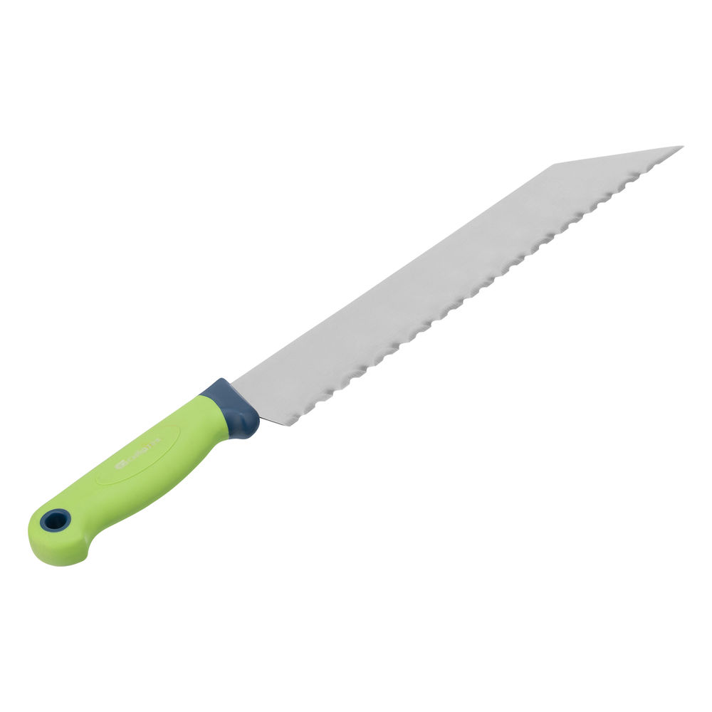 Нож для резки теплоизоляционных панелей, обрезиненная рукоятка, 475 мм, лезвие 340 мм Сибртех (79025)