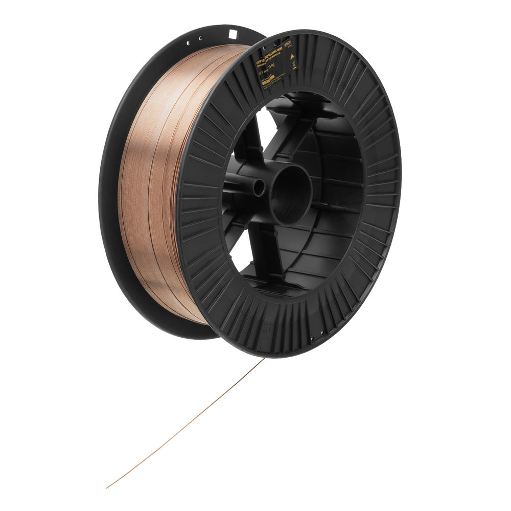 Омедненная проволока ER70S-6, диам. 1 мм, 15 кг, диам. катушки D300 Denzel (97543)