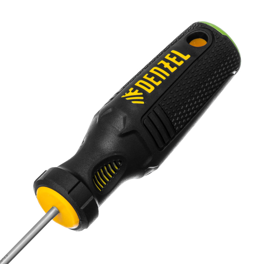 Отвертка, PZ0x75 мм, S2, 3к рукоятка Denzel (122037)