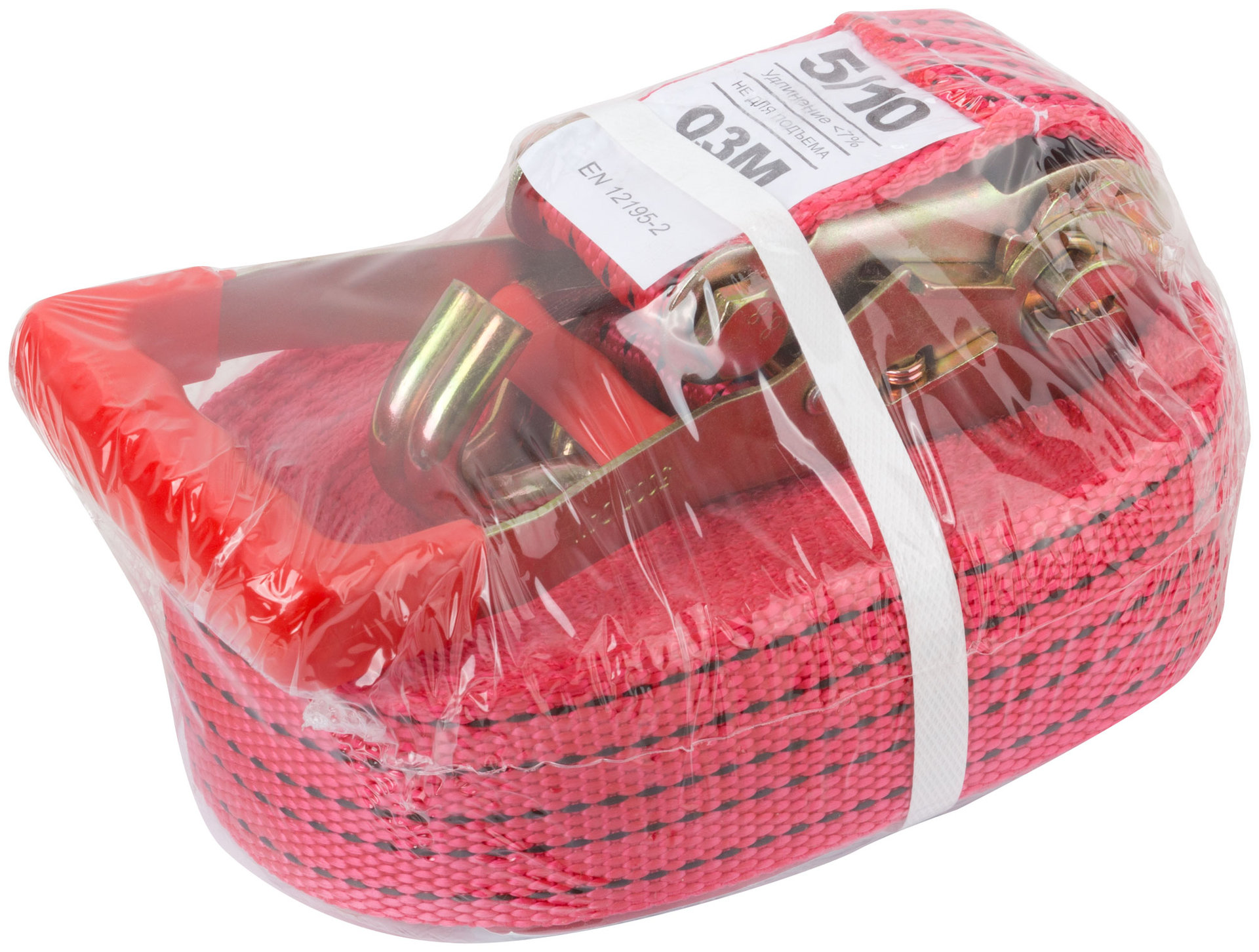 Ремень для крепления груза, храповый механизм 230 мм, лента 55 мм x 12 м, 5000 / 10000 кг (64924)