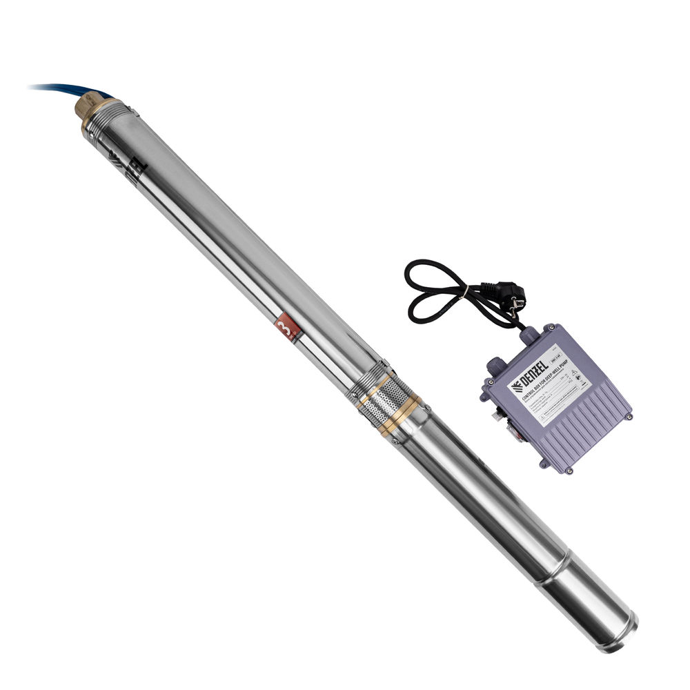 Скважинный насос DWC-3-60, центробежный, диаметр 3, 800 Вт, 3300 л/ч, напор 60 м Denzel (97255)