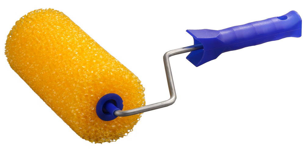 Валик малярный 80 х 180 мм, бюгель 6 мм, структурный поролон, для водоэмульсионных, акриловых красок и эмали STAYER Professional 0365-18
