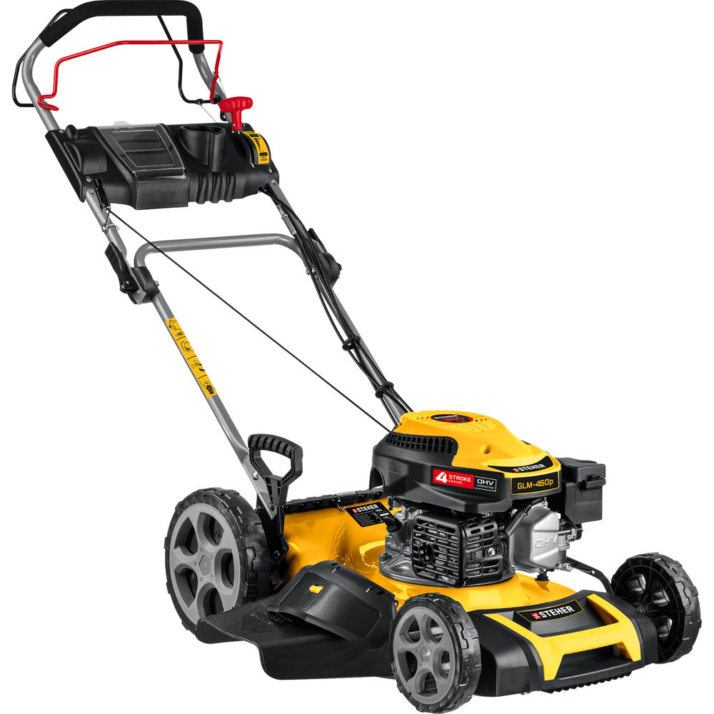 Газонокосилка бензиновая самоходная 460 мм, 4.5 л.с. STEHER GLM-460p