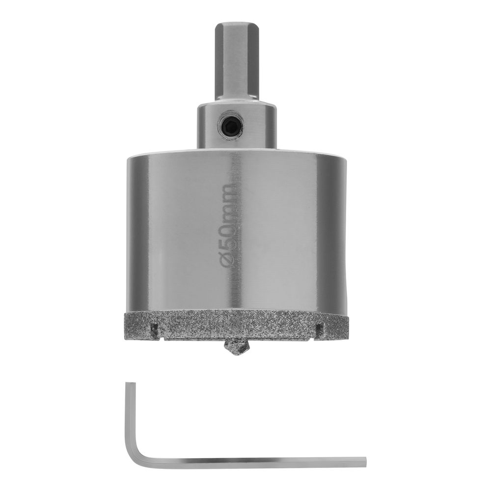 Сверло алмазное по керамограниту, 50 х 67 мм, трехгранный хвостовик Matrix (726503)